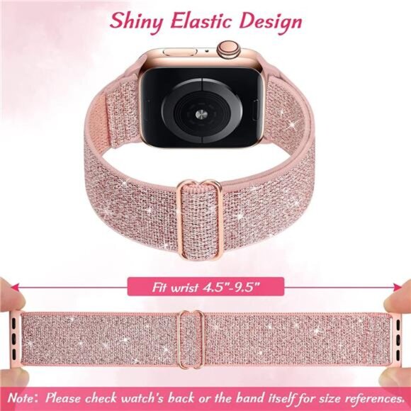 3 Pack Shiny Bands Compatible with Apple Watch Band for Women 38mm 40mm 41mm - Picture 3 of 7